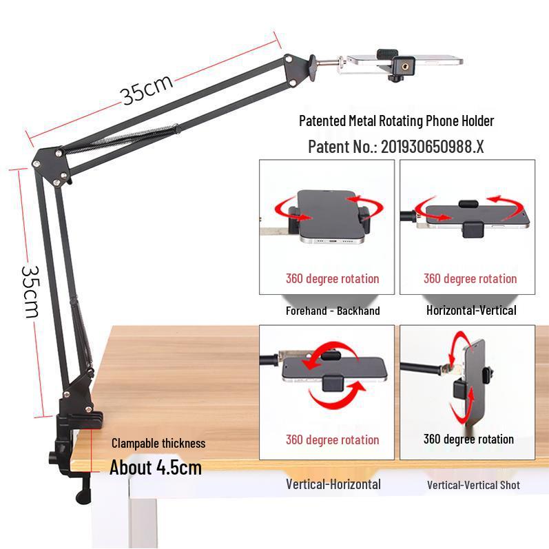 Universal Phone Stand for Live Streaming, Online Classes, Art, Food, and More
Universal Phone Stand for Live Streaming, Online Classes, Art, Food, and More