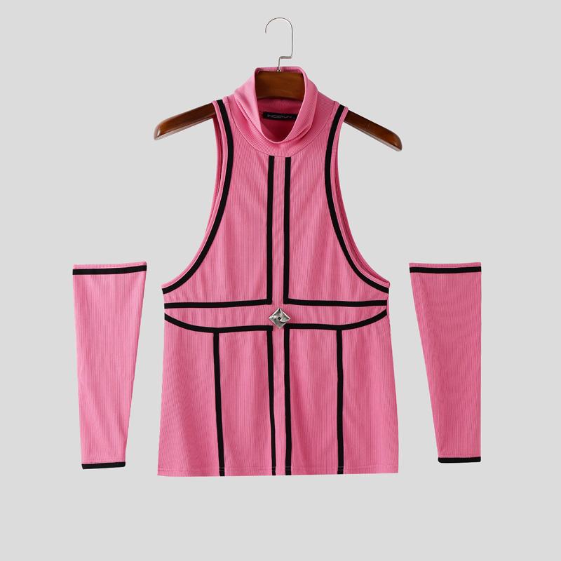 INCERUN Men Turtleneck Sleeveless Stitching Rib Casual Fitted Tank Tops with Oversleeve 3XL розовый
INCERUN Men Turtleneck Sleeveless Stitching Rib Casual Fitted Tank Tops with Oversleeve 3XL розовый