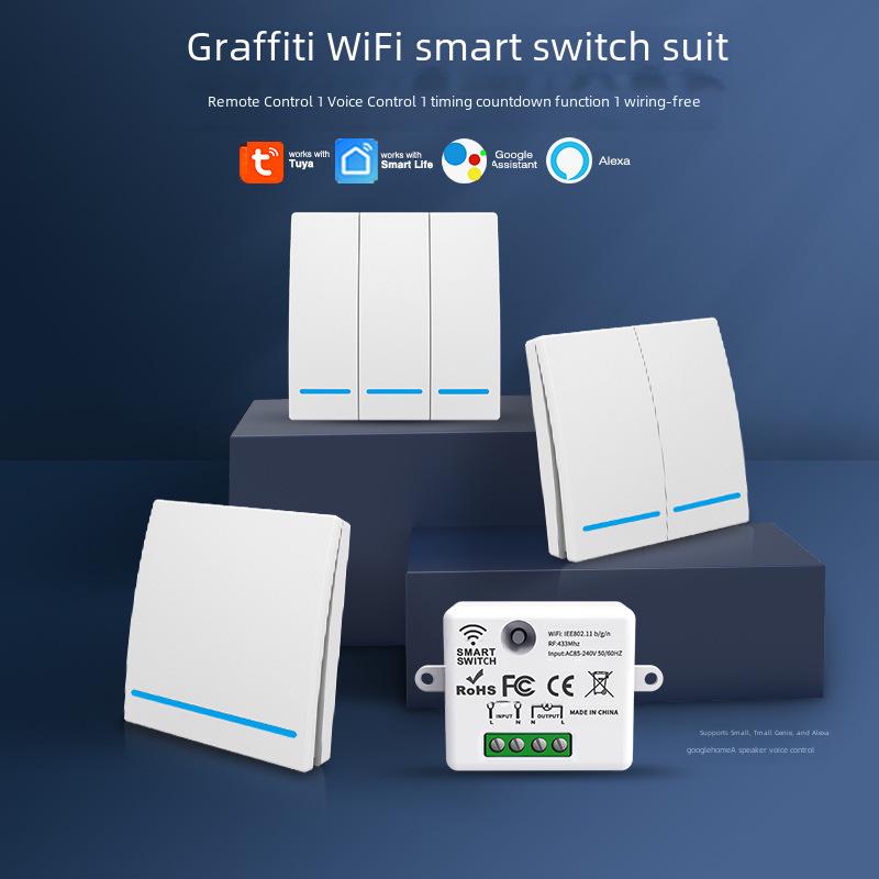 Умный коммутатор Tuya WiFi с беспроводным пультом дистанционного управления, бесплатными наклейками, управлением через приложение, синхронизацией и совместимостью с голосовым помощником Alexa.
Умный коммутатор Tuya WiFi с беспроводным пультом дистанционного управления, бесплатными наклейками, управлением через приложение, синхронизацией и совместимостью с голосовым помощником Alexa.