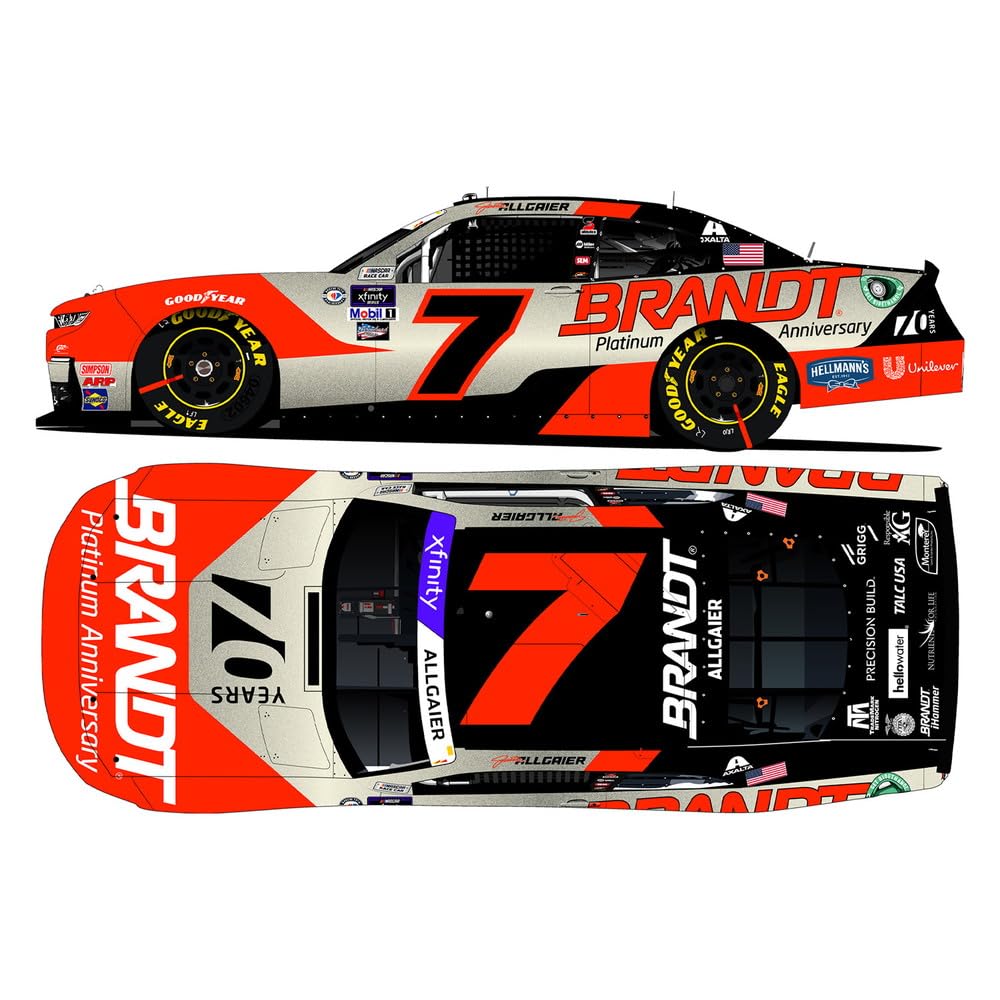 Lionel Racing Джастин Оллгайер БРАНДТ 70-я годовщина Chevrolet Camaro NASCAR Xfinity Series 2023 1/64 #7
Lionel Racing Джастин Оллгайер БРАНДТ 70-я годовщина Chevrolet Camaro NASCAR Xfinity Series 2023 1/64 #7