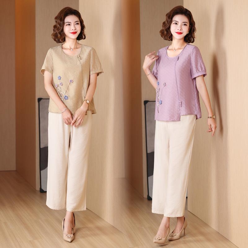 Mom s 2025 Summer Fashion: Loose Top & Wide-Leg Pants Two-Piece Set for Middle-Aged and Elderly Women. XXL (suggested 110-125 jin) фиолетовый/розовый
Mom s 2025 Summer Fashion: Loose Top & Wide-Leg Pants Two-Piece Set for Middle-Aged and Elderly Women. XXL (suggested 110-125 jin) фиолетовый/розовый
