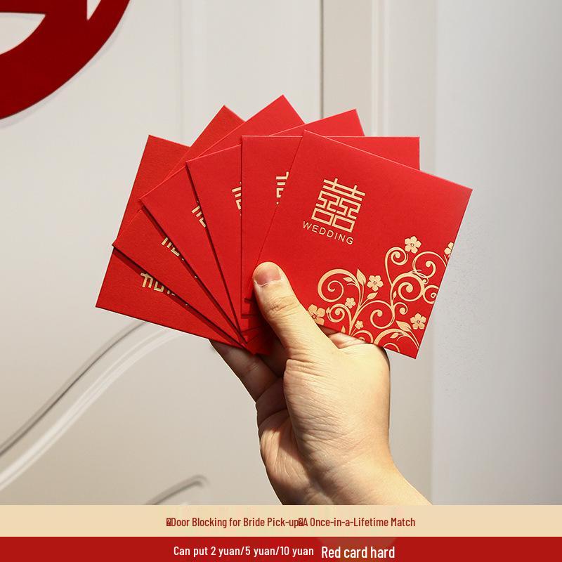 Creative Mini Red Wedding Envelopes: Festive Style for Door-Blocking & Pick-Up Pack of 10
Creative Mini Red Wedding Envelopes: Festive Style for Door-Blocking & Pick-Up Pack of 10