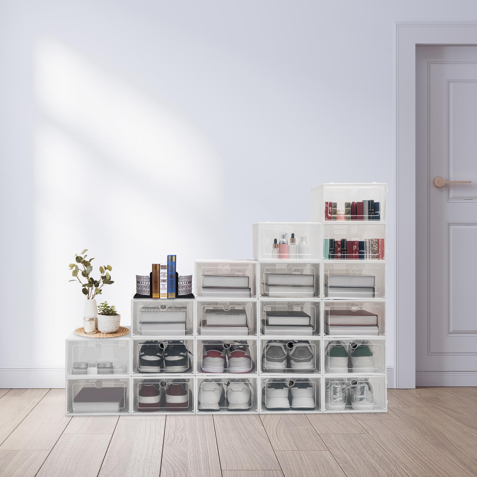 Bymaocar 20pcs Large Thickened Plastic Shoe Box, Foldable & Stackable Storage Organizer 13*9.1*5.5inch,Famous Shoe Display Box L белый
Bymaocar 20pcs Large Thickened Plastic Shoe Box, Foldable & Stackable Storage Organizer 13*9.1*5.5inch,Famous Shoe Display Box L белый