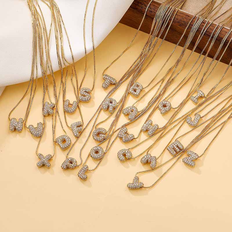 HECHENG,Golden Plated Brass Inlaid CZ Stone Letters Balloon Bubble A-Z Initials Pendant Necklace Couple Ladies Fashion Jewellery X&45cm
HECHENG,Golden Plated Brass Inlaid CZ Stone Letters Balloon Bubble A-Z Initials Pendant Necklace Couple Ladies Fashion Jewellery X&45cm
