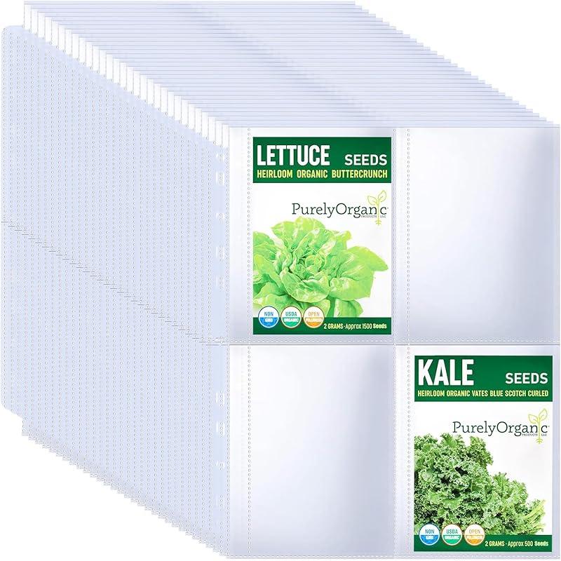 50Pcs A4 Seed Packet Binder Sleeves 4 Pocket Durable Garden Seed Storage Protector Pages for Seed Saving and Organizing 50 Pcs
50Pcs A4 Seed Packet Binder Sleeves 4 Pocket Durable Garden Seed Storage Protector Pages for Seed Saving and Organizing 50 Pcs