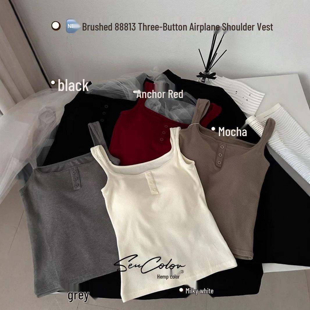 Women s Brushed Camisole with Built-in Bra Pads – 2024 Autumn/Winter Collection One Size 80-120 jin
Women s Brushed Camisole with Built-in Bra Pads – 2024 Autumn/Winter Collection One Size 80-120 jin