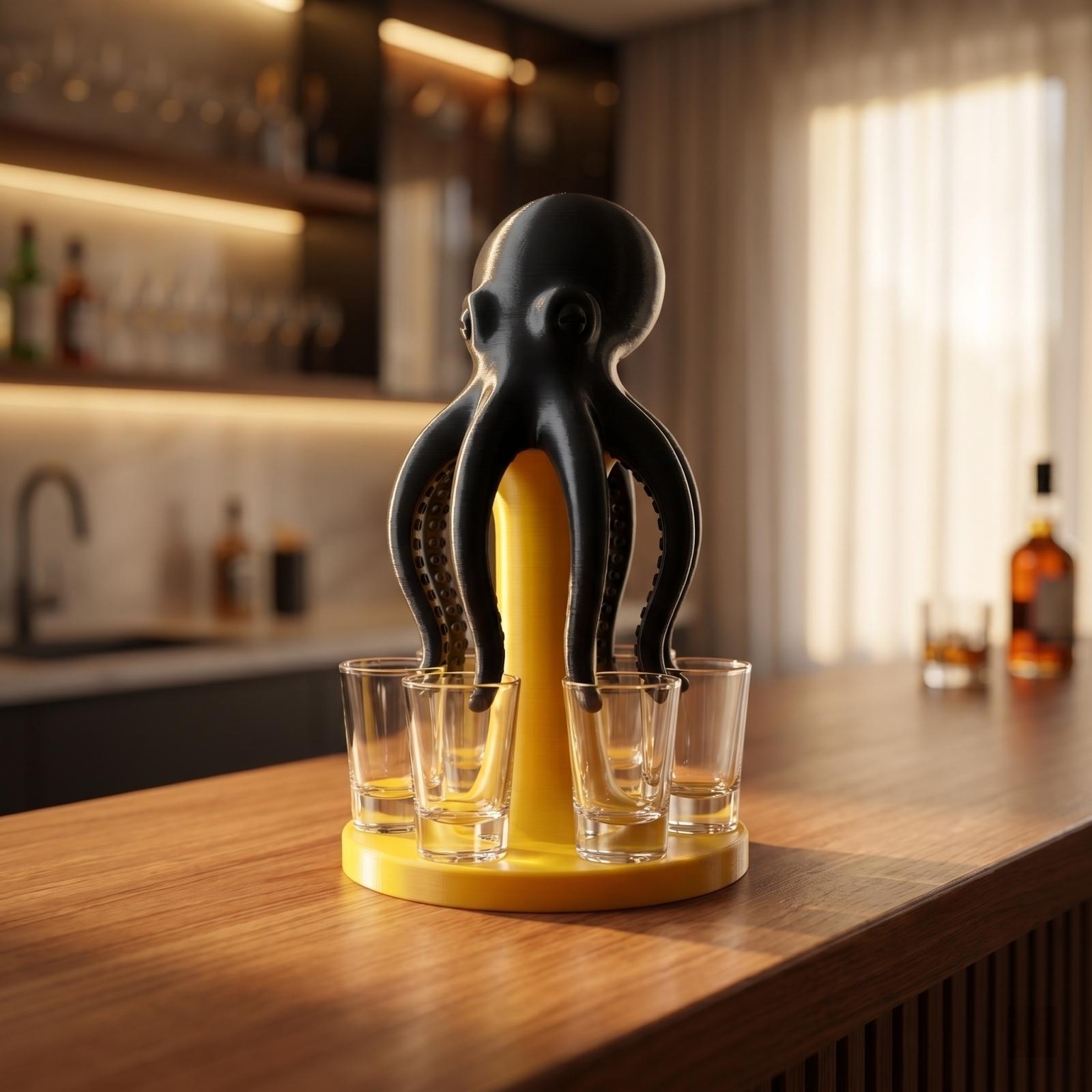 Rotating Octopus Drink Dispenser with Six Shot Glasses Beverage Serving Set for Parties and Gatherings Durable Plastic and Glass Construction One Size синій
Rotating Octopus Drink Dispenser with Six Shot Glasses Beverage Serving Set for Parties and Gatherings Durable Plastic and Glass Construction One Size синій