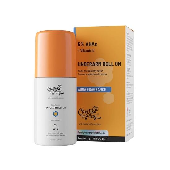 Chemist at Play Роликовый дезодорант для подмышек с 5% AHA, молочной кислотой и 1% миндальной кислотой | Предотвращает запах тела, осветляет кожу и отшелушивает подмышки - 40 мл
Chemist at Play Роликовый дезодорант для подмышек с 5% AHA, молочной кислотой и 1% миндальной кислотой | Предотвращает запах тела, осветляет кожу и отшелушивает подмышки - 40 мл