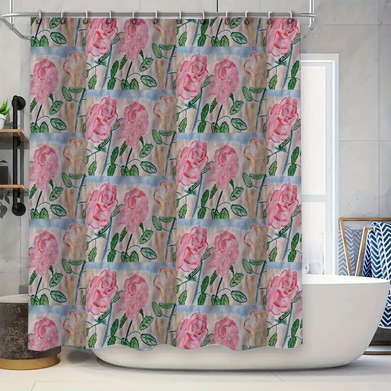 Green Leaves Shower Curtain with Red and Yellow Color Pattern: Bath Decoration for Home Decor in Bathroom Brown Background, Wate 90x180cm
Green Leaves Shower Curtain with Red and Yellow Color Pattern: Bath Decoration for Home Decor in Bathroom Brown Background, Wate 90x180cm