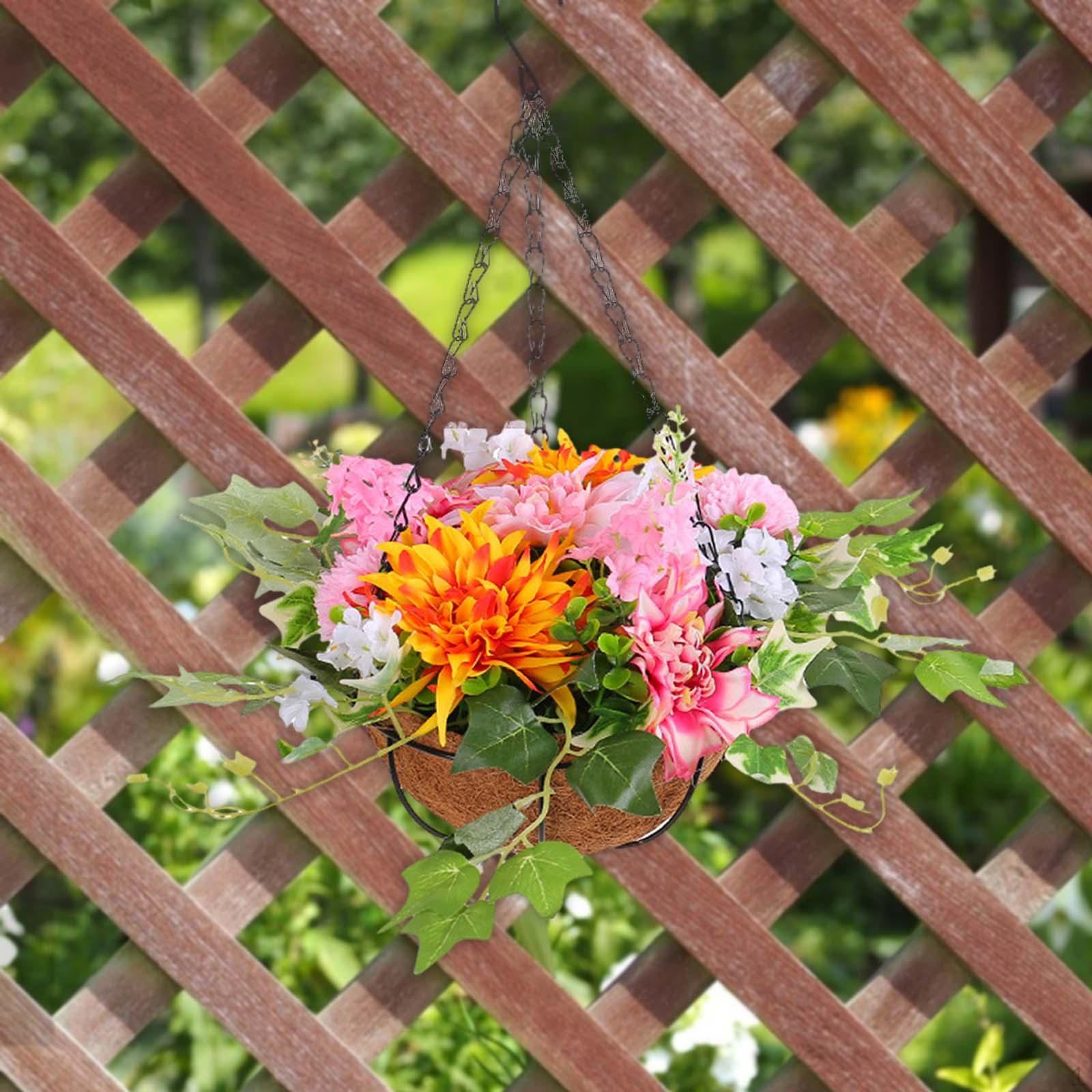 Artificial Hanging Flowers in Basket Coconut Lining Chain Flowerpot Flower Arrangement Plant Hanger
Artificial Hanging Flowers in Basket Coconut Lining Chain Flowerpot Flower Arrangement Plant Hanger