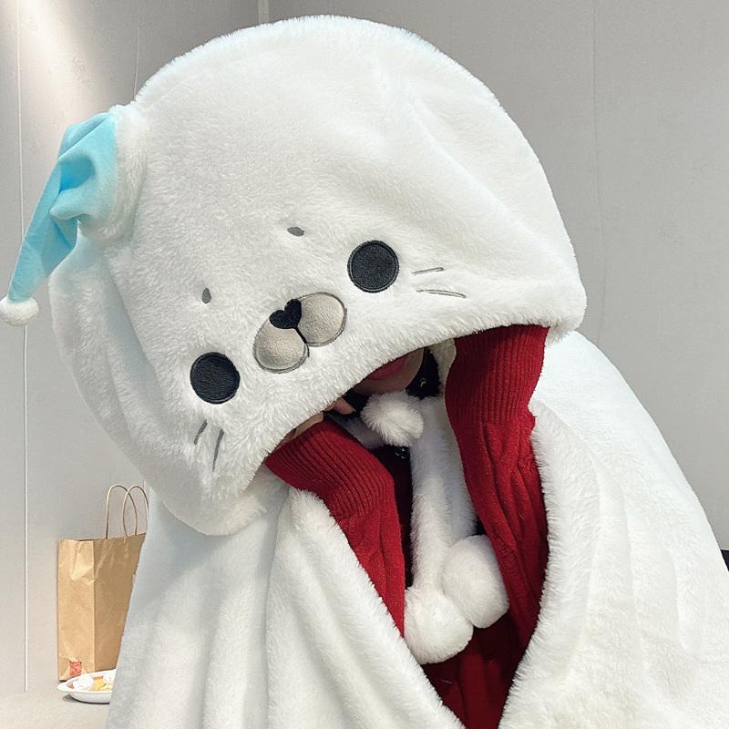 Latest Seal Lovely Plush Soft Cloak Seal Cape Cartoon Cloak Coral Fleece Air Blankets Birthday Valentine Gifts 80x100cm
Latest Seal Lovely Plush Soft Cloak Seal Cape Cartoon Cloak Coral Fleece Air Blankets Birthday Valentine Gifts 80x100cm