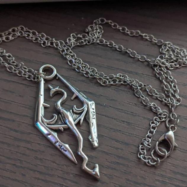 Personality Punk Silver Color Hollowed-out Irregular Geometric Rhombus The Elder Scrolls Dragon for Women Men Charm Jewelry Gift
Personality Punk Silver Color Hollowed-out Irregular Geometric Rhombus The Elder Scrolls Dragon for Women Men Charm Jewelry Gift