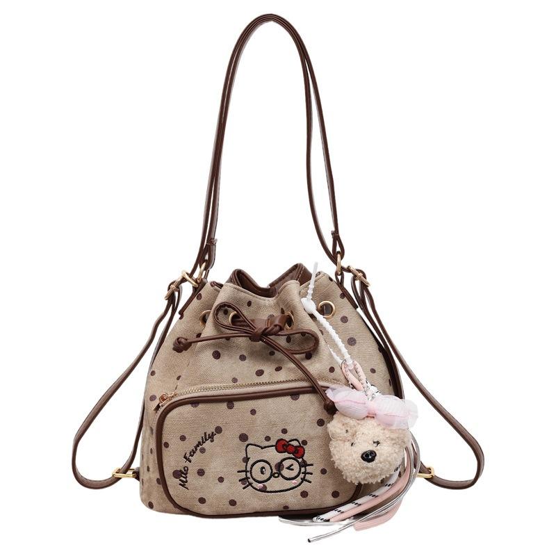 Cartoon Academy Fairy-tale Bucket Backpack Girl Cute Cat Large Capacity Shoulder Bag With pendant хаки
Cartoon Academy Fairy-tale Bucket Backpack Girl Cute Cat Large Capacity Shoulder Bag With pendant хаки