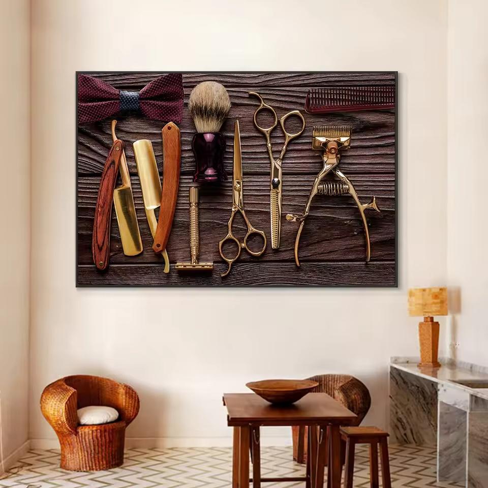Abstract Golden Lifestyle Barbershop Canvas Painting Nordic Barber Tool Posters And Prints Wall Art Pictures Washroom Home Decor No Frame 20x30cm
Abstract Golden Lifestyle Barbershop Canvas Painting Nordic Barber Tool Posters And Prints Wall Art Pictures Washroom Home Decor No Frame 20x30cm