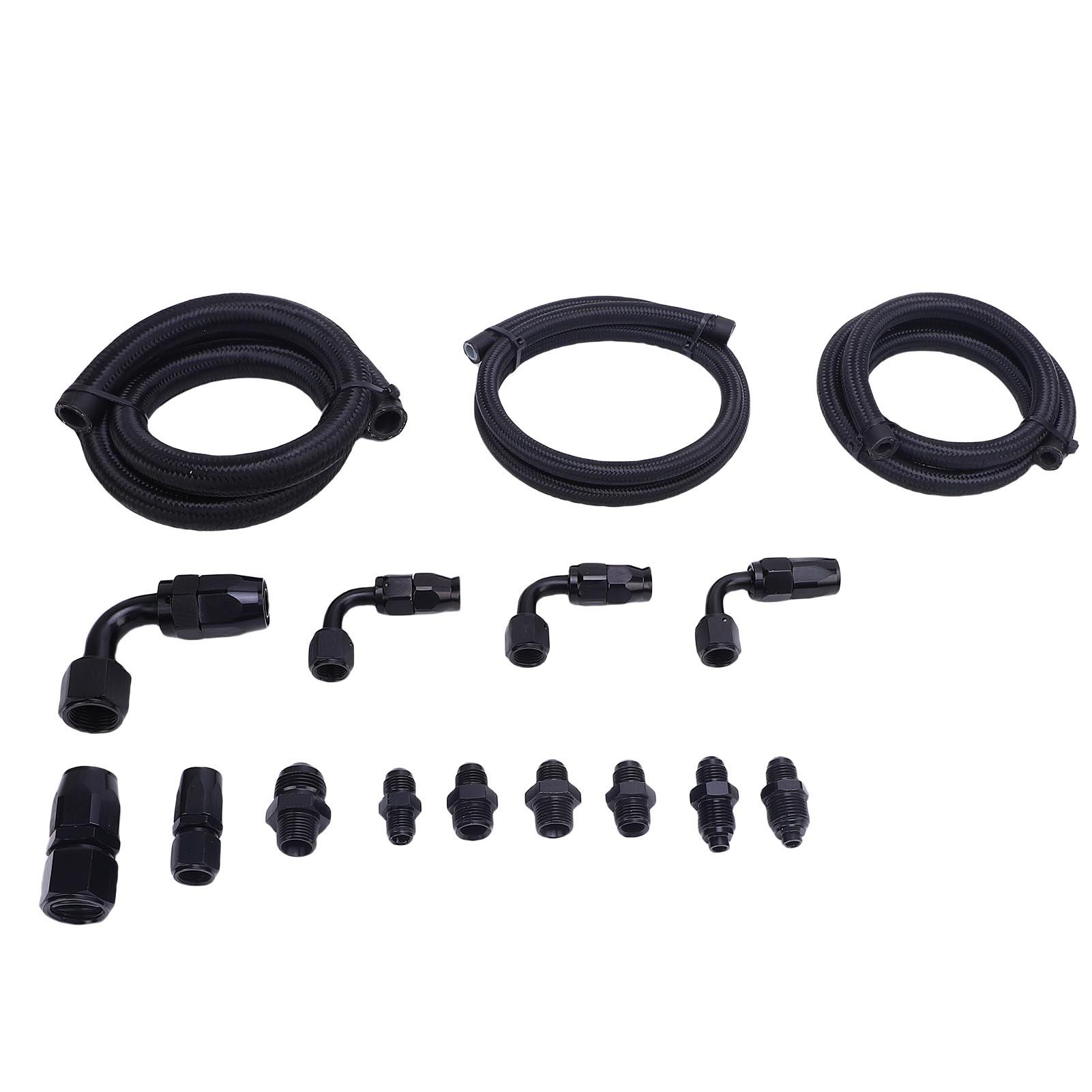 Power Steering Pump Hose Fitting Kit Stainless Steel Nylon Universal Steering Hose Hookup Kit for Remote Reservoir Tank
Power Steering Pump Hose Fitting Kit Stainless Steel Nylon Universal Steering Hose Hookup Kit for Remote Reservoir Tank