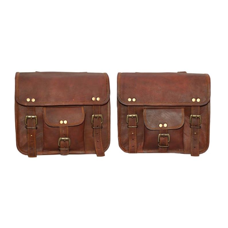 Handmade Leather Motorcycle Saddle Bags Vintage Bike Panniers 11 x 9 x 4 in
Handmade Leather Motorcycle Saddle Bags Vintage Bike Panniers 11 x 9 x 4 in