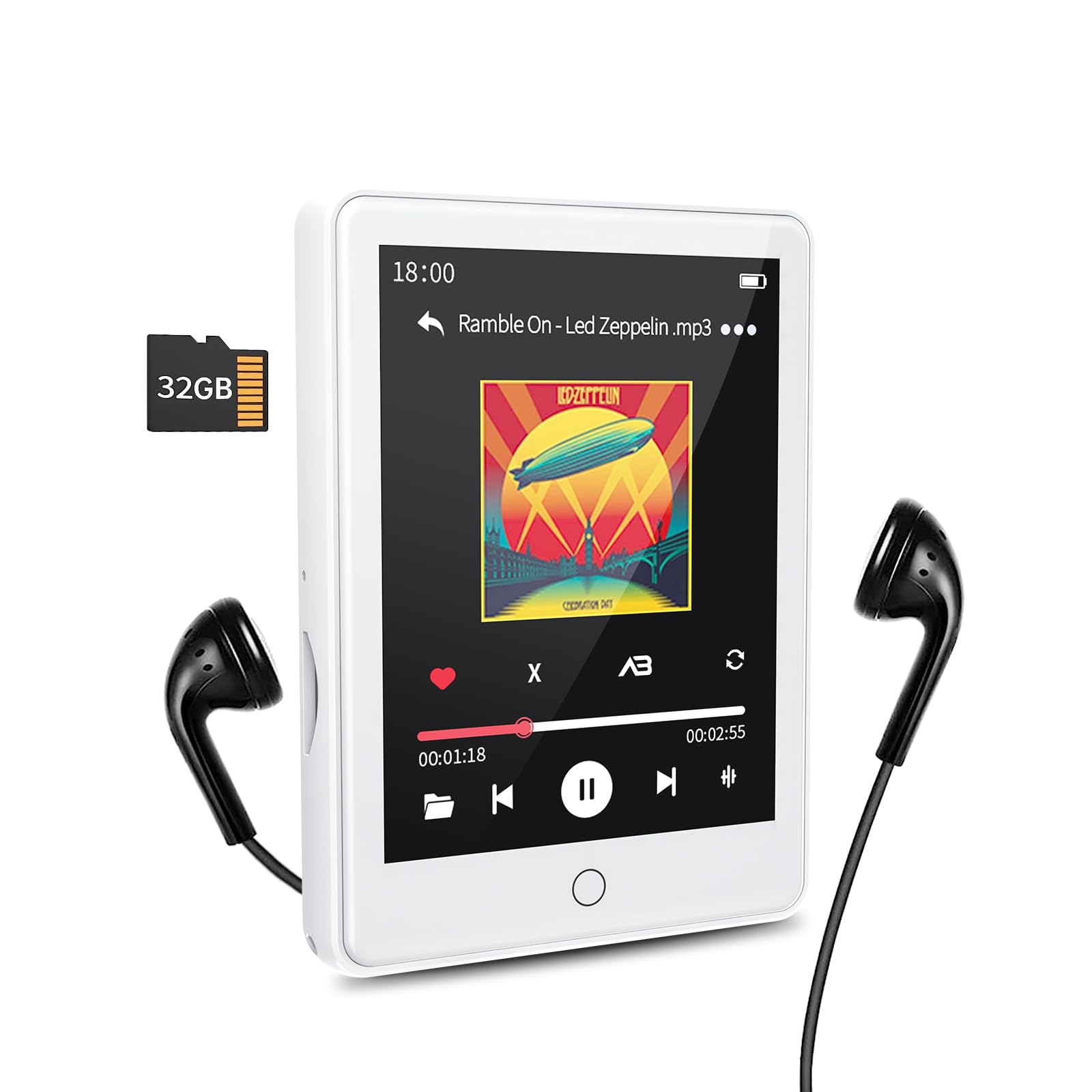 RUIZU 32GB MP3 Player with Bluetooth Portable Music Player with Inch Full Touch Screen Voice FM HiFi Digital Audio Video 128GB Expandable 5.3,
RUIZU 32GB MP3 Player with Bluetooth Portable Music Player with Inch Full Touch Screen Voice FM HiFi Digital Audio Video 128GB Expandable 5.3,