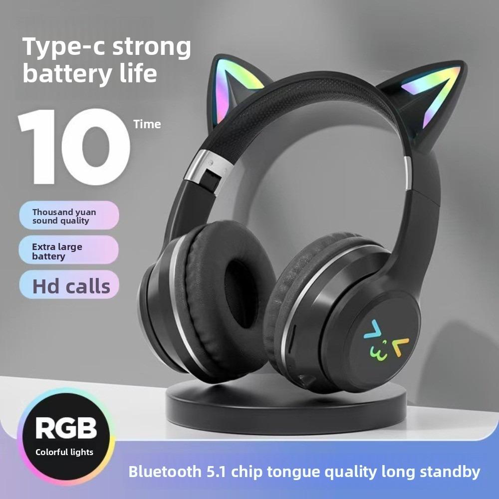 Bluetooth Mp3 Players Earphones Wire-less Earbuds Cat Ear Microphone Headset Gift чорний
Bluetooth Mp3 Players Earphones Wire-less Earbuds Cat Ear Microphone Headset Gift чорний