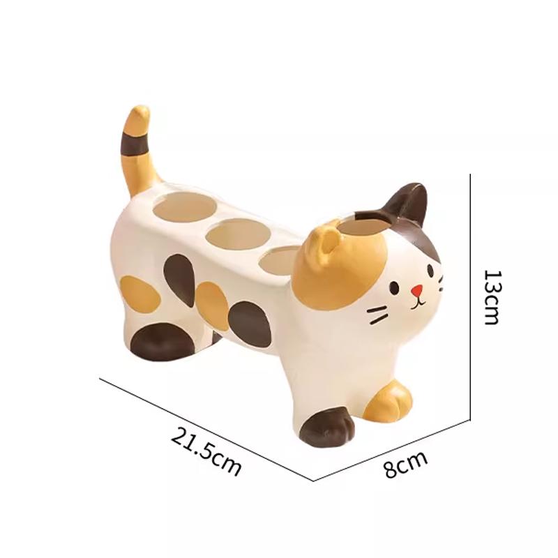 Three-flower Cat Electric Toothbrush Rack Rack Couple Toothpaste Placed Washstand Base Bracket Ceramic Holder Bathroom Supplies
Three-flower Cat Electric Toothbrush Rack Rack Couple Toothpaste Placed Washstand Base Bracket Ceramic Holder Bathroom Supplies