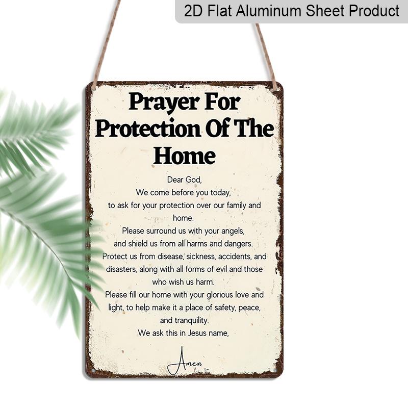 2D Flat Heavy-Duty 8x12 Religious Protection Prayer Metal Wall Decor - Distressed Chic Christian Faith Metal Sign with Blessing, Aluminium Sign for 20*30cm
2D Flat Heavy-Duty 8x12 Religious Protection Prayer Metal Wall Decor - Distressed Chic Christian Faith Metal Sign with Blessing, Aluminium Sign for 20*30cm