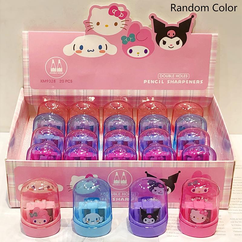 Kawaii Sanrio точилки для карандашей Hello Kitty Kuromi Cinnamoroll точилка для карандашей с двумя отверстиями канцелярские принадлежности для школы
Kawaii Sanrio точилки для карандашей Hello Kitty Kuromi Cinnamoroll точилка для карандашей с двумя отверстиями канцелярские принадлежности для школы
