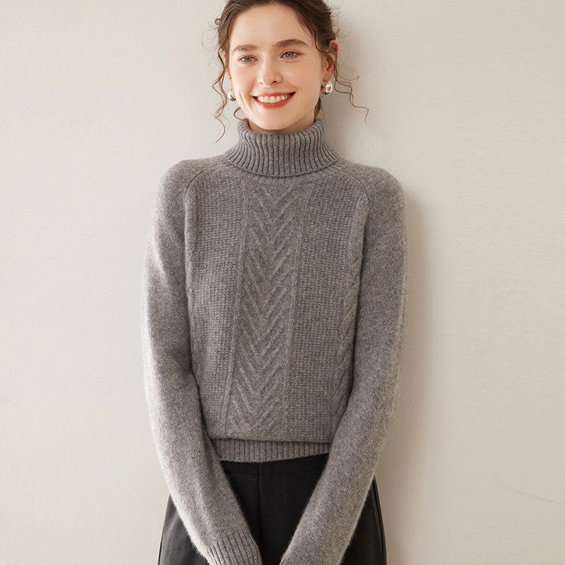 Women s Extra Thick Five-Needle Cashmere High-Neck Sweater - Raglan Sleeve, Solid Color, Autumn/Winter Loose Fit L
Women s Extra Thick Five-Needle Cashmere High-Neck Sweater - Raglan Sleeve, Solid Color, Autumn/Winter Loose Fit L
