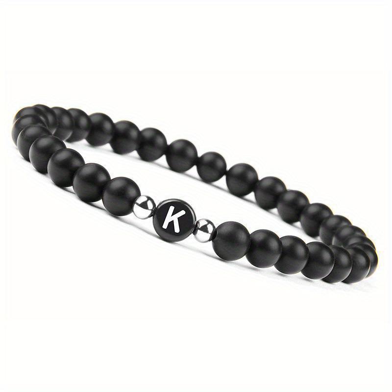 Initial Bracelet for Men and Woman Black Onyx 6mm Beads Bracelet with Letter Relationship Jewelry for Couples Alphabet bracelet
Initial Bracelet for Men and Woman Black Onyx 6mm Beads Bracelet with Letter Relationship Jewelry for Couples Alphabet bracelet