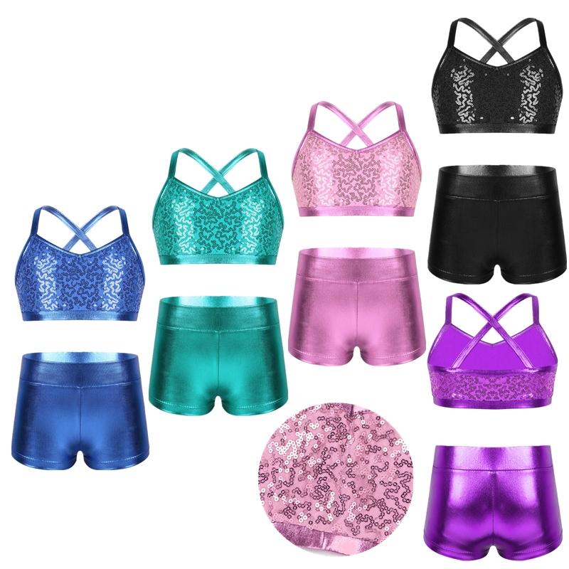 2Pcs Kids Girls Tankini Ballet Dance Gym Workout Outfit Straps Shiny Sequins Tank Top with Bottoms Set 5-6 Years озеро синього кольору
2Pcs Kids Girls Tankini Ballet Dance Gym Workout Outfit Straps Shiny Sequins Tank Top with Bottoms Set 5-6 Years озеро синього кольору
