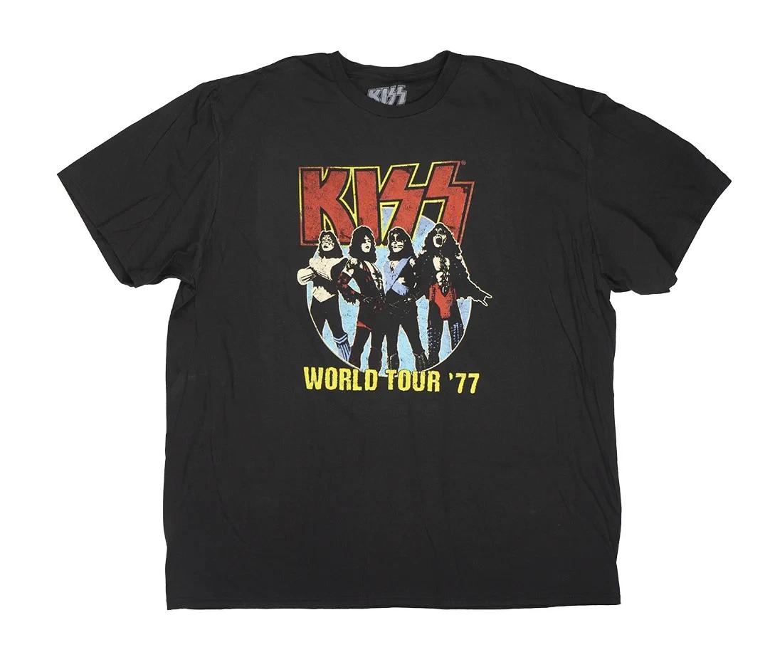 KISS Мировой тур ’77 Рок-группа Черная футболка с коротким рукавом 100% Хлопок Мужские футболки Топ для мужчин M
KISS Мировой тур ’77 Рок-группа Черная футболка с коротким рукавом 100% Хлопок Мужские футболки Топ для мужчин M