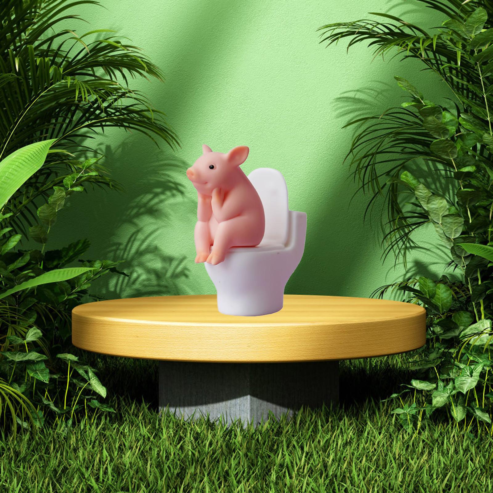 Toilet Thinking Pig Statue,Creative Toilet Cute Pig Ornaments Simulation Animal Model Cartoon Exquisite Gift One Size
Toilet Thinking Pig Statue,Creative Toilet Cute Pig Ornaments Simulation Animal Model Cartoon Exquisite Gift One Size