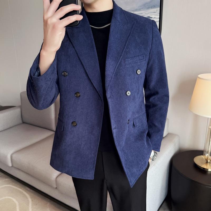 Men s Peak Lapel Blazer Corduroy Double Breasted for Wedding Formal Wear Jacket 4XL Темно-синій
Men s Peak Lapel Blazer Corduroy Double Breasted for Wedding Formal Wear Jacket 4XL Темно-синій