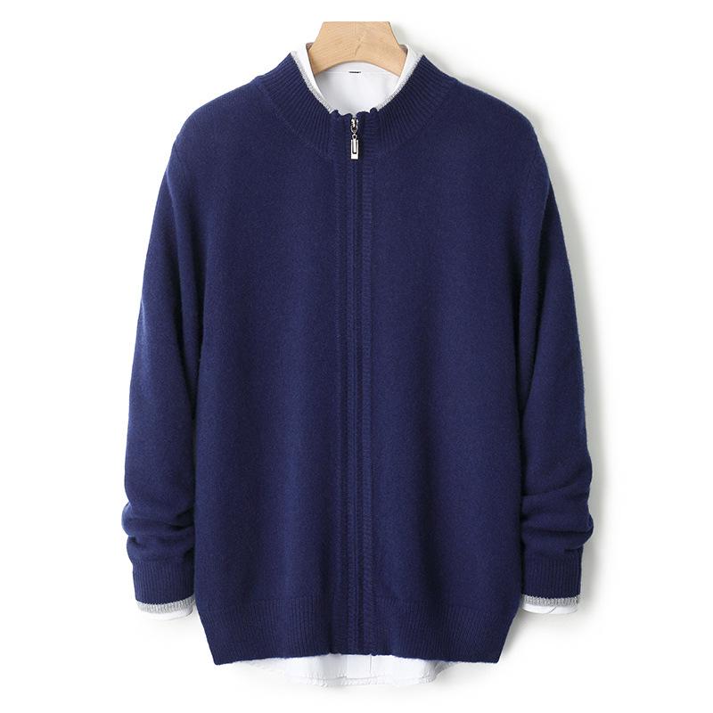 Men s 100% Wool Color Block Zipper Cardigan, Half-High Collar, Thickened, Business Knit Sweater for Autumn/Winter. XXL темно-синього кольору
Men s 100% Wool Color Block Zipper Cardigan, Half-High Collar, Thickened, Business Knit Sweater for Autumn/Winter. XXL темно-синього кольору