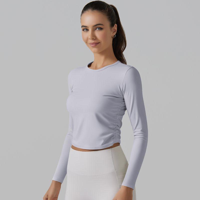 2025 Fashion Pure Color Double-Sided Brocade Tight High Elastic Belly and Waist Shaping Yoga Clothes Long Sleeves Sports Running Workout T-shirt Ice Purple Ash(2024 New Products) XL
2025 Fashion Pure Color Double-Sided Brocade Tight High Elastic Belly and Waist Shaping Yoga Clothes Long Sleeves Sports Running Workout T-shirt Ice Purple Ash(2024 New Products) XL
