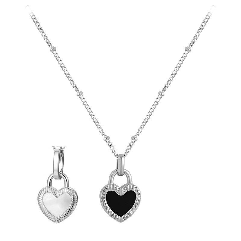 Stainless Steel Simple 2 Sides Black White Love Heart Pendant Necklace for Women Trendy Collar Jewelry Accessories Gifts
Stainless Steel Simple 2 Sides Black White Love Heart Pendant Necklace for Women Trendy Collar Jewelry Accessories Gifts