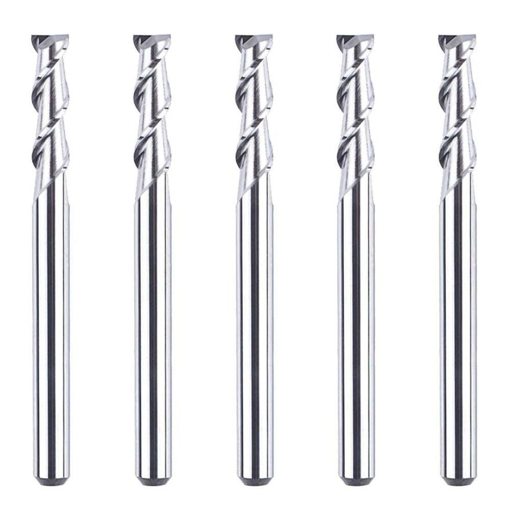 5Pcs 2 Flute Square End Mill 1/8 inch Cutting Milling Tools Mill Bits Woodworking Cutting
5Pcs 2 Flute Square End Mill 1/8 inch Cutting Milling Tools Mill Bits Woodworking Cutting