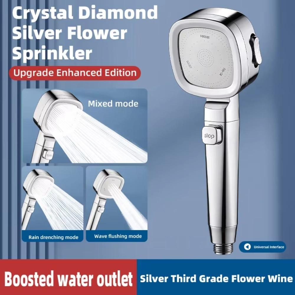 1pc Handheld High Pressure Shower Head 3-Modes Adjustable Water Massage Sprayer Square Water Saving Shower Nozzle Home
1pc Handheld High Pressure Shower Head 3-Modes Adjustable Water Massage Sprayer Square Water Saving Shower Nozzle Home