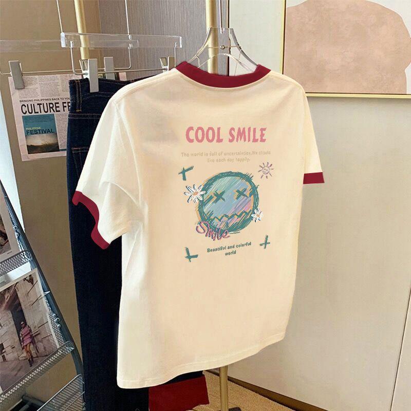 Summer 2026 Retro Color Block Cartoon Print Cotton T-shirt for Women Large (L)
Summer 2026 Retro Color Block Cartoon Print Cotton T-shirt for Women Large (L)