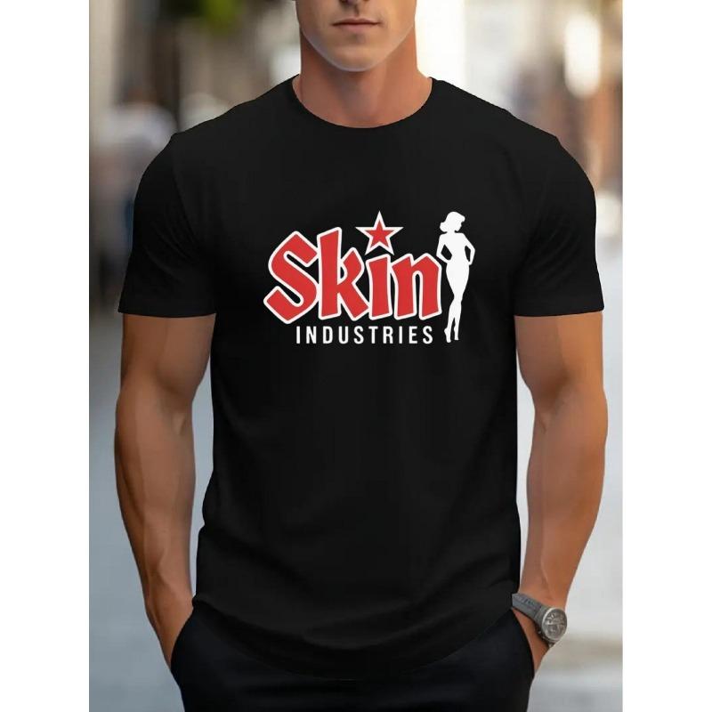 European Size Men s Round Neck T-Shirt Black Light Beige Industries Retro Logo Print Casual Wear, Suitable for Easter, Halloween, Thanksgiving S чёрный
European Size Men s Round Neck T-Shirt Black Light Beige Industries Retro Logo Print Casual Wear, Suitable for Easter, Halloween, Thanksgiving S чёрный