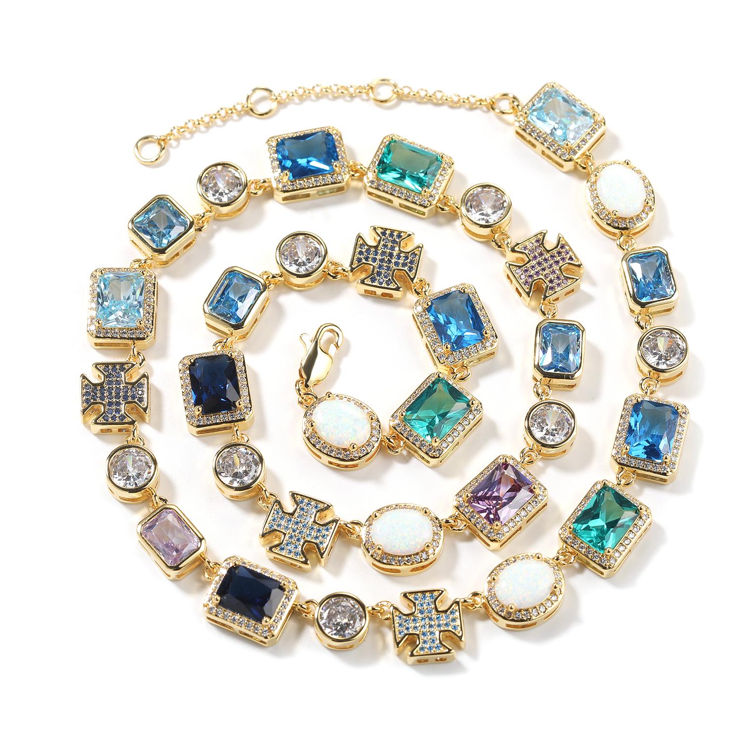 THE BLING KING 10mm Sky Blue Green Purple Gemstone Opal Necklace Iced Out Cubic Zirconia Bracelet For Men Women Hiphop Jewelry 7inch bracelet золотий
THE BLING KING 10mm Sky Blue Green Purple Gemstone Opal Necklace Iced Out Cubic Zirconia Bracelet For Men Women Hiphop Jewelry 7inch bracelet золотий