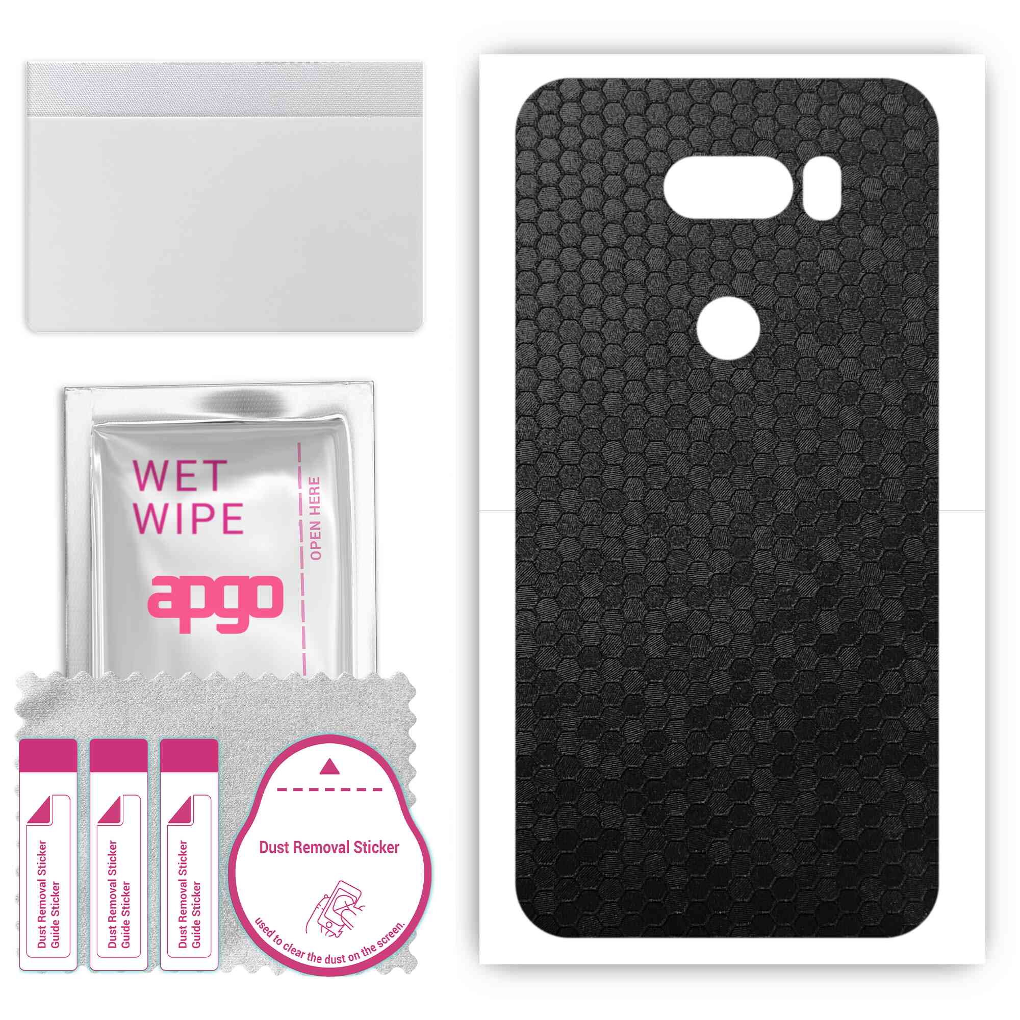apgo Protective Skin Sticker for the back compatible with LG V50S ThinQ 5G, Wrap Film, Foil, Vinyl - Pattern Black Honeycomb
apgo Protective Skin Sticker for the back compatible with LG V50S ThinQ 5G, Wrap Film, Foil, Vinyl - Pattern Black Honeycomb