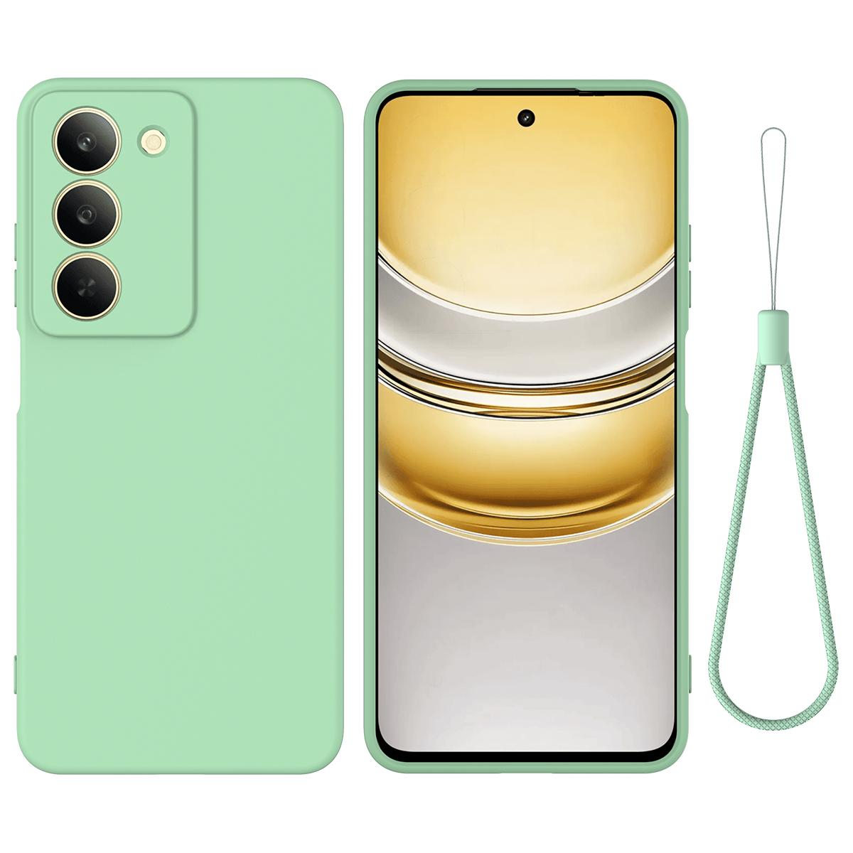 Для Realme V60 Pro 5G/Realme 14x (Индия) 5G Чехол из жидкого силикона Задняя крышка для телефона с ремешком для руки Green
Для Realme V60 Pro 5G/Realme 14x (Индия) 5G Чехол из жидкого силикона Задняя крышка для телефона с ремешком для руки Green