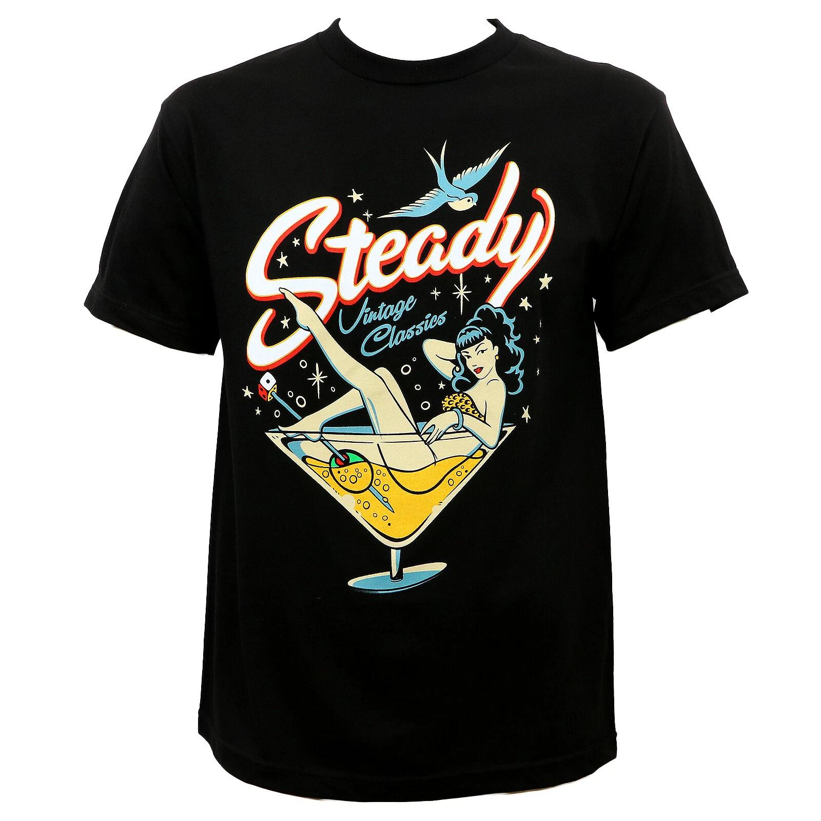 STEADY CLOTHING Vintage Classics Martini Girl T-Shirt 2XL NEW 3XL
STEADY CLOTHING Vintage Classics Martini Girl T-Shirt 2XL NEW 3XL