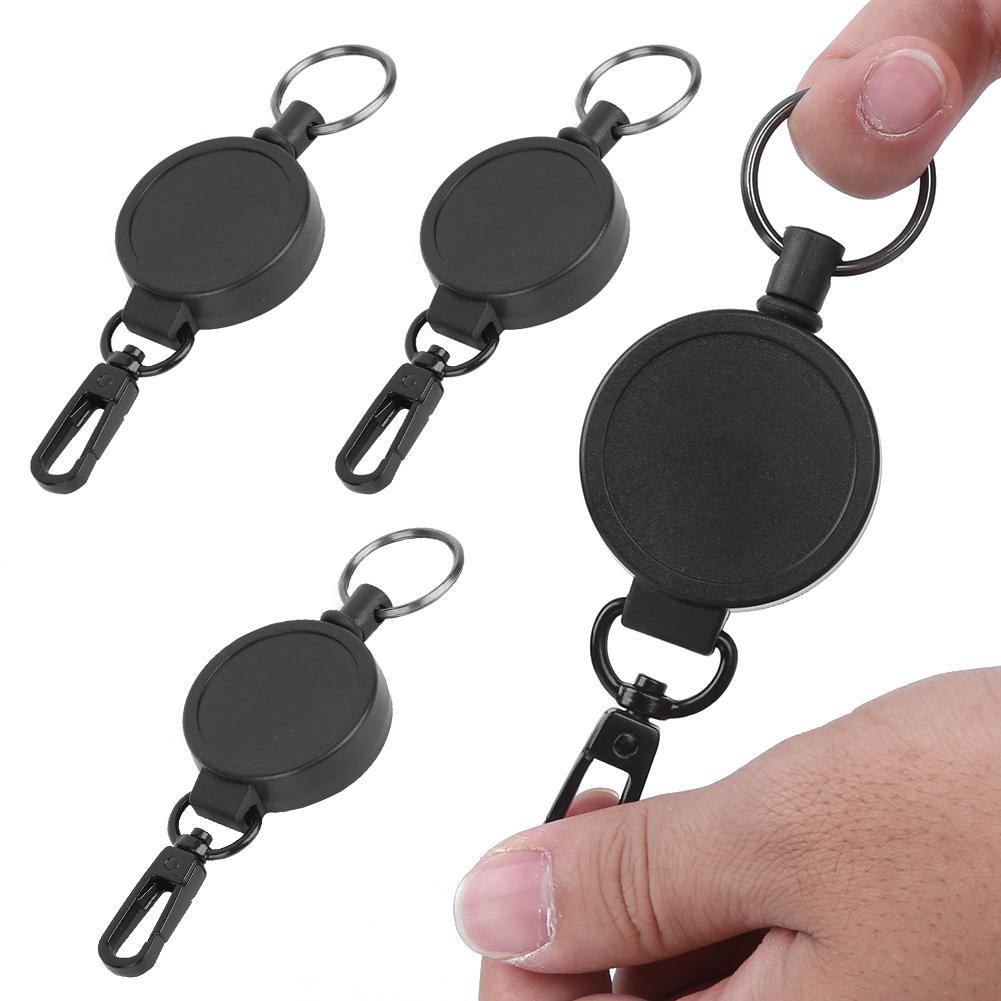 4pcs Telescopic Keychain AntiTheft Retractable Key Ring High Resilience Wire Rope Carabiner for Advertising Promotion Gift Giving Round Type
4pcs Telescopic Keychain AntiTheft Retractable Key Ring High Resilience Wire Rope Carabiner for Advertising Promotion Gift Giving Round Type