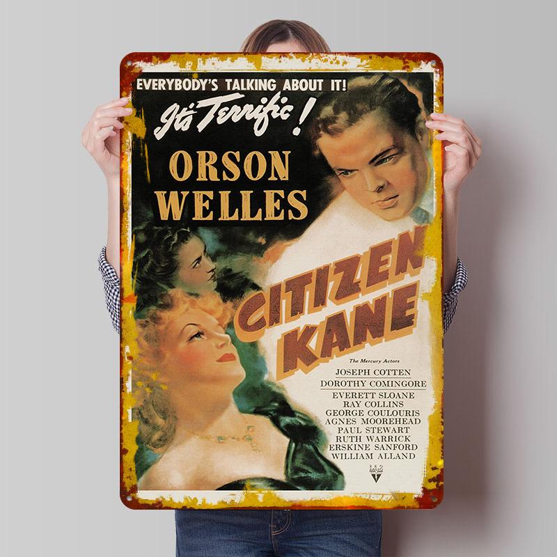 Citizen Kane Tin Plaque Poster Customized Wall Art Retro Vintage Metal Signs for Man Cave Living Room Decorations Wand Deko Home 7.9x11.8In(20x30cm)
Citizen Kane Tin Plaque Poster Customized Wall Art Retro Vintage Metal Signs for Man Cave Living Room Decorations Wand Deko Home 7.9x11.8In(20x30cm)