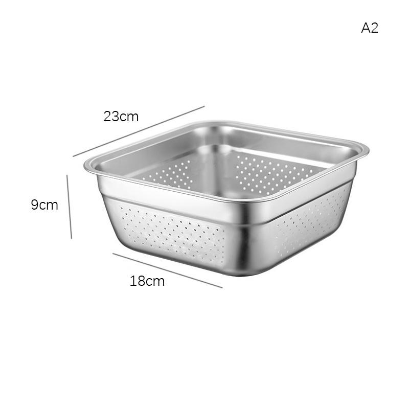 Корзина для слива овощей из нержавеющей стали, органайзер для хранения фруктов, квадратная миска для еды, поднос, кухонные принадлежности
Корзина для слива овощей из нержавеющей стали, органайзер для хранения фруктов, квадратная миска для еды, поднос, кухонные принадлежности