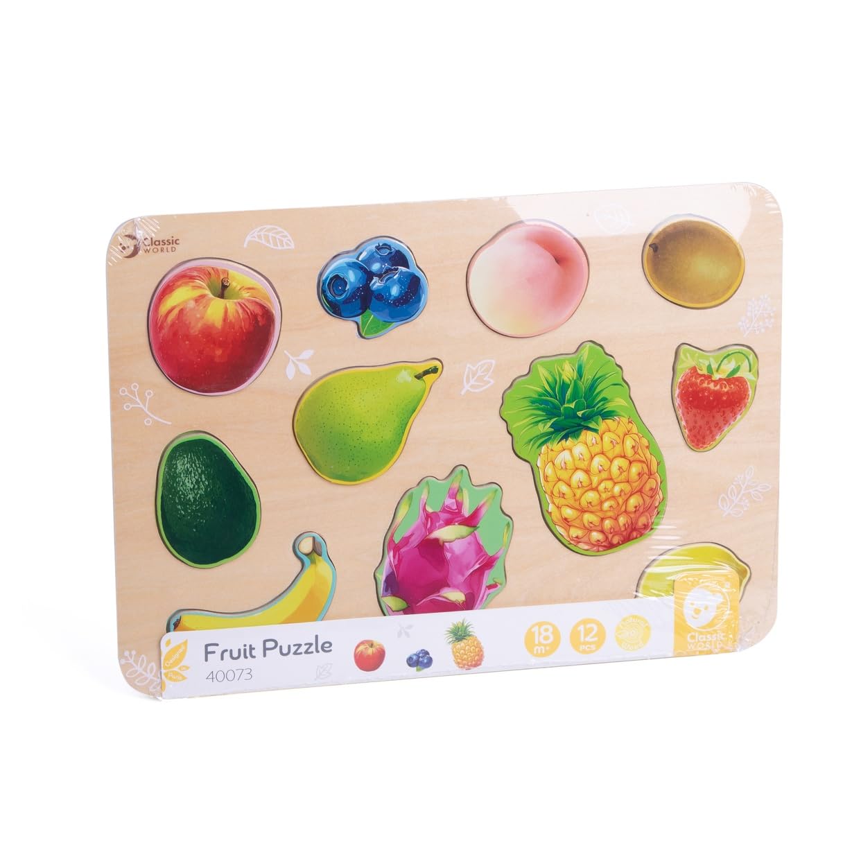 Classic World Fruit Puzzle, Wooden Toy, Fruit Shape-Matching Wooden Puzzle, Educational Toy for Ages 18 Months, 2 Years, and 3 Years Old, Perfect as
Classic World Fruit Puzzle, Wooden Toy, Fruit Shape-Matching Wooden Puzzle, Educational Toy for Ages 18 Months, 2 Years, and 3 Years Old, Perfect as