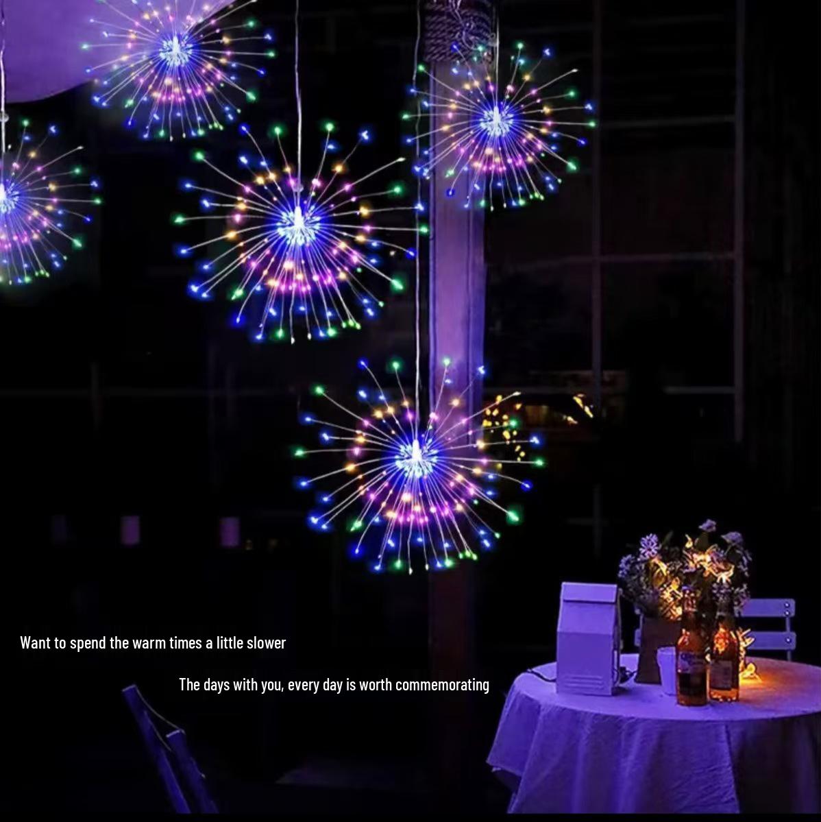 Remote LED Colorful Firework String Lights, Indoor/Outdoor Waterproof Decorative Hanging Lights 360 LEDs, 4 Strings, Solar
Remote LED Colorful Firework String Lights, Indoor/Outdoor Waterproof Decorative Hanging Lights 360 LEDs, 4 Strings, Solar
