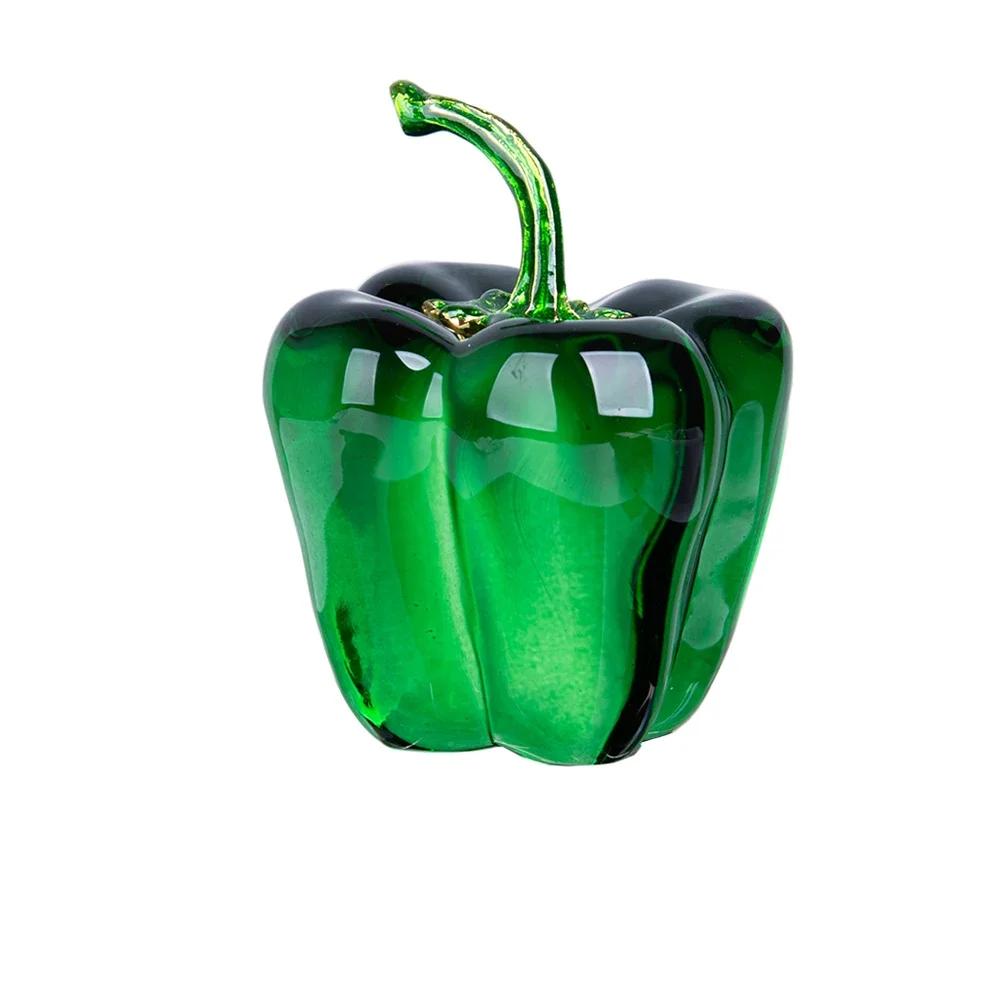 Green Pepper Ornaments Coloured Glaze Decoration Glass Home Decor Glass Crystal Quartz Gift Souvenir Chili Figurine Collectible 4.5cm зелений
Green Pepper Ornaments Coloured Glaze Decoration Glass Home Decor Glass Crystal Quartz Gift Souvenir Chili Figurine Collectible 4.5cm зелений