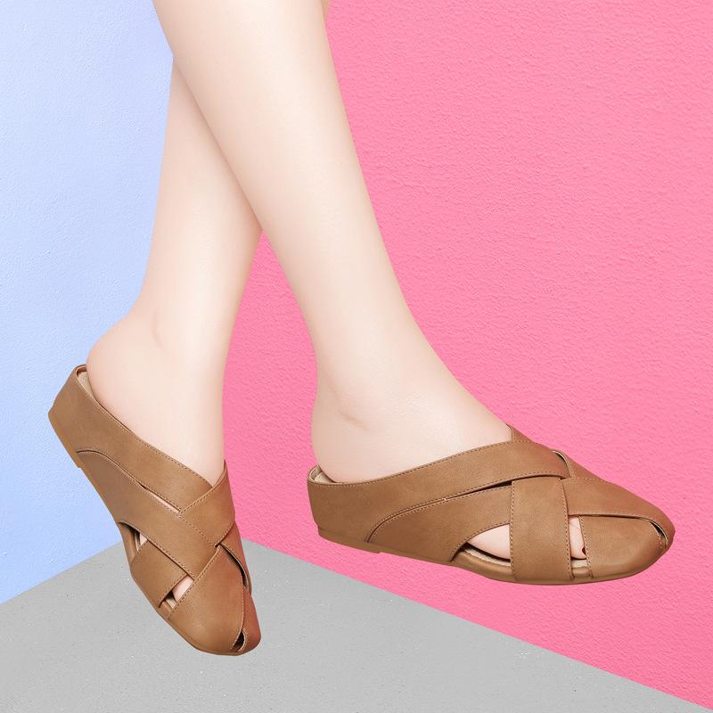 Italian fashion bag head half slippers women s summer woven hollow women s shoes versatile 40
Italian fashion bag head half slippers women s summer woven hollow women s shoes versatile 40