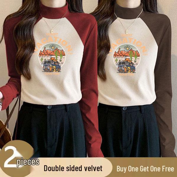 Women s Color Block German Velvet High Neck Base Layer Shirt - Slim Fit, Warm, Elastic, Two-Piece Winter Wear S (under 90 jin)
Women s Color Block German Velvet High Neck Base Layer Shirt - Slim Fit, Warm, Elastic, Two-Piece Winter Wear S (under 90 jin)